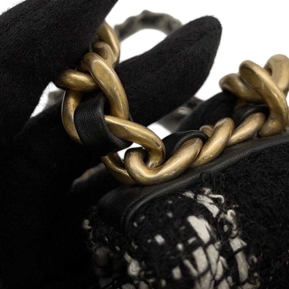 Chanel Chain Shoulder Bag CHANEL19 Flap Coco Mark Tweed AS1160 CHANEL Handbag... - Picture 13 of 15